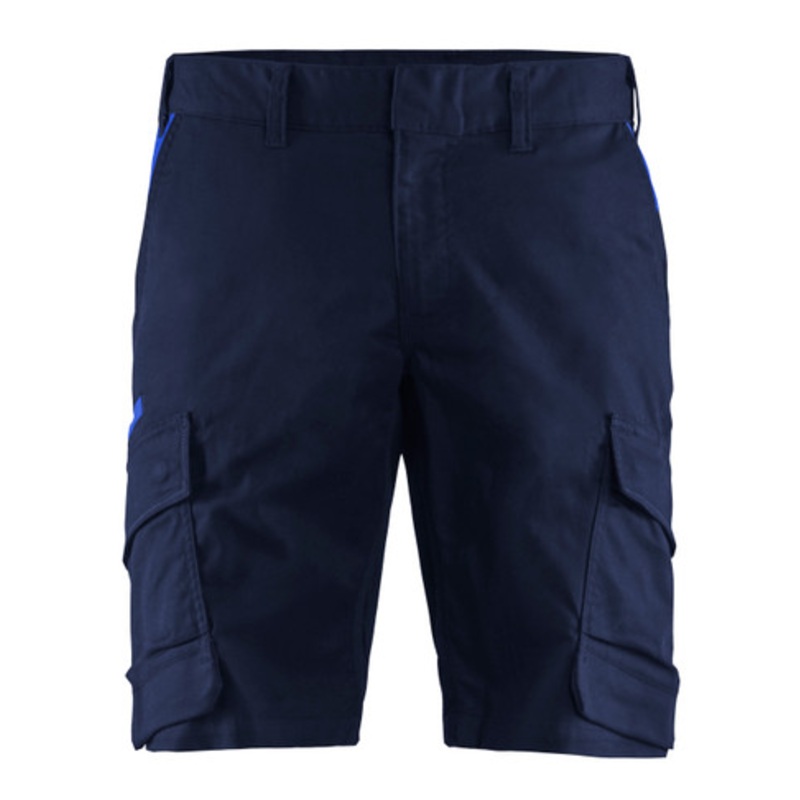 BLAKLADER Shorts | 1446 Industry Stretch Navy Blue / Blue Shorts with Scratch Free 2-Way Stretch
