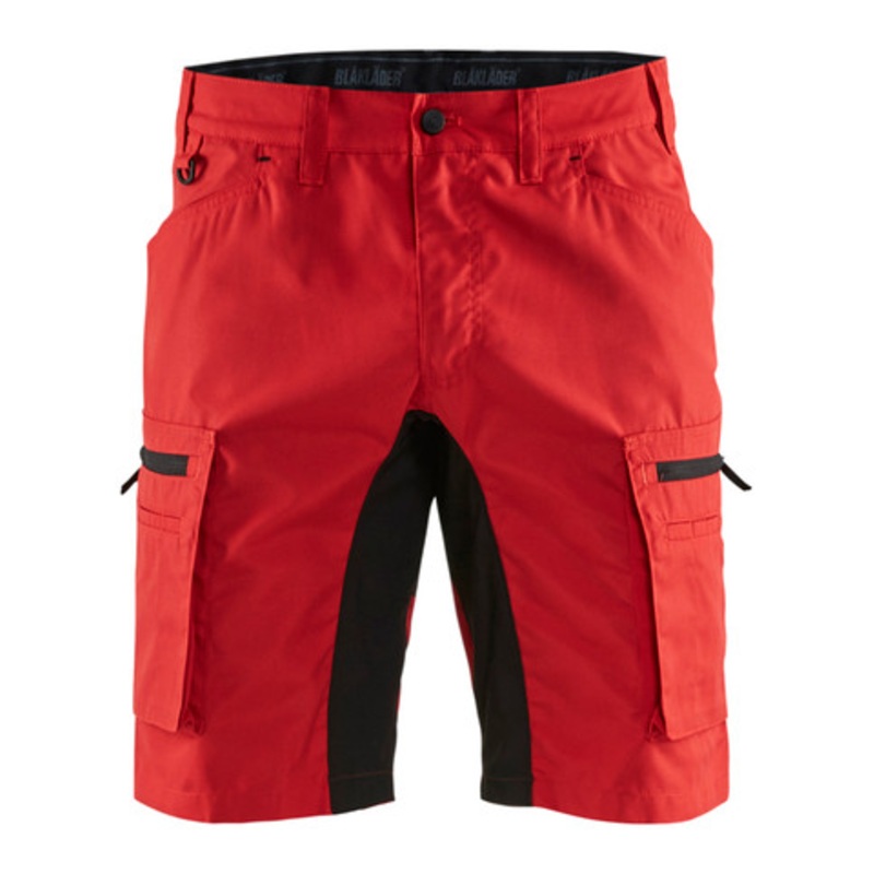BLAKLADER Shorts | 1449 Service Stretch Red / Black Shorts with Polyester