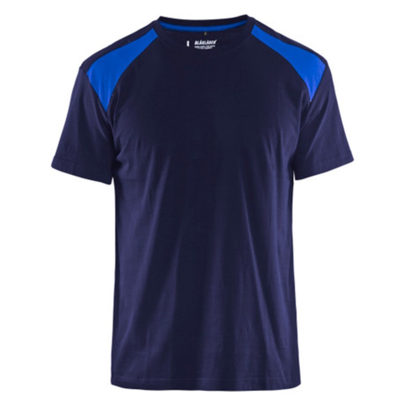 BLAKLADER T-Shirt  | 3379 Mens Navy Blue / Blue Two Tone T-Shirt with Cotton