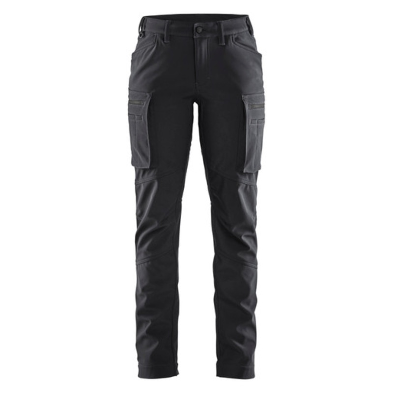 BLAKLADER Trousers | 7177 Womens Winter Service Black Trousers with Softshell