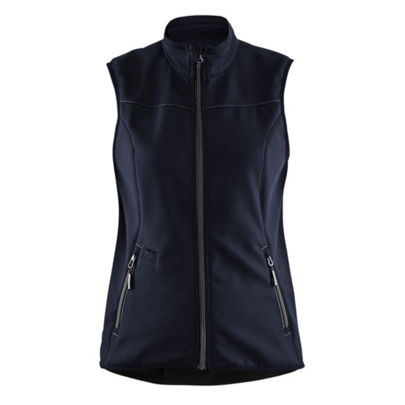 BLAKLADER Vest | 3851 Dark Navy Blue Softshell Vest for Women with Fleece Liner