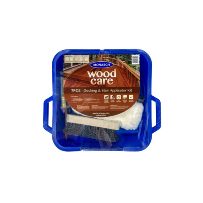 MONARCH Deck Kit | Decking & Stain Applicator for Wood Care Kit 7 Pieces