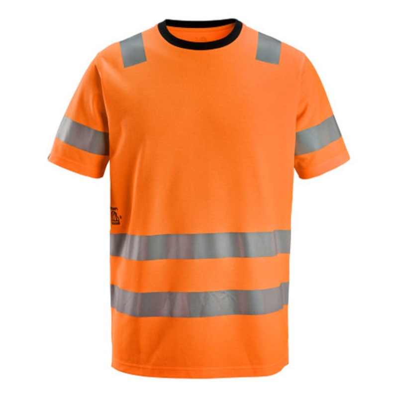 SNICKERS T-Shirt | 2536 High Vis Orange T-Shirt with Short Sleeve and in Polyester/Cotton