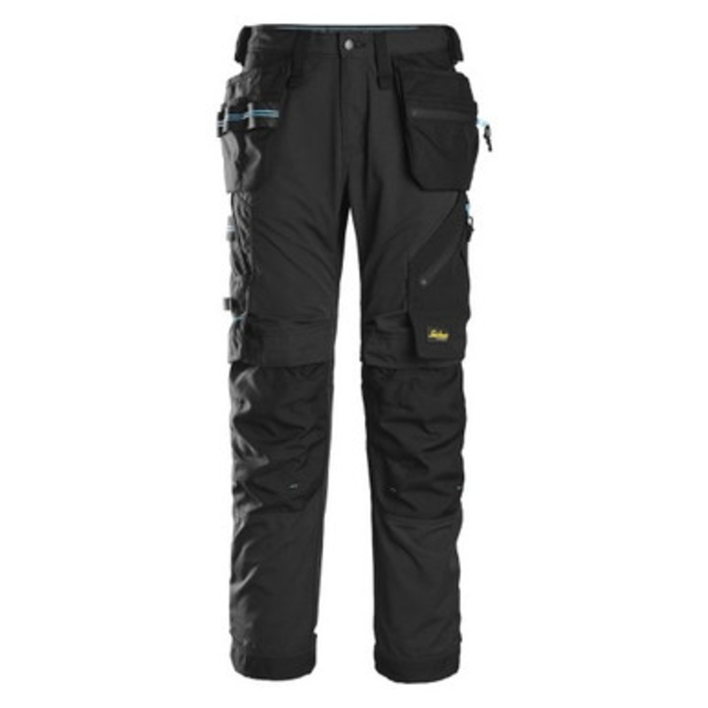 SNICKERS Trousers | 6210  Lite Work Black Trousers with Kneepad Pockets and Holster Pockets 4-Way Stretch