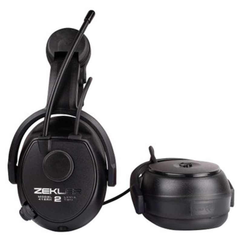 ZEKLER Hearing Protection | 412 RDH FM Radio Earmuffs Hearing Protection with AUX Input in Helmet Version