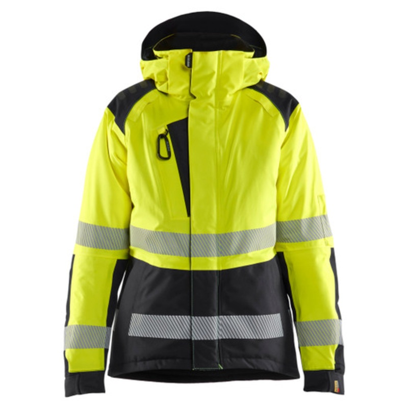 BLAKLADER Jacket | 4456 High Vis Yellow/Black Womens Winter Jacket with Windproof and Waterproof in Polyester