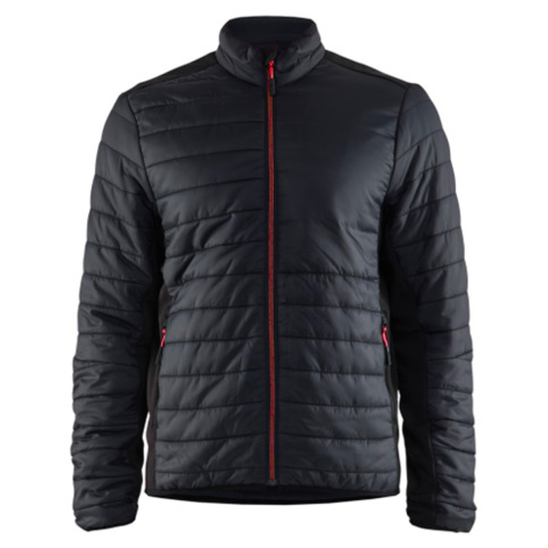BLAKLADER Jacket | 4710 Black/Red Winter Jacket with Warm Lining and Water Repellent in Polyester