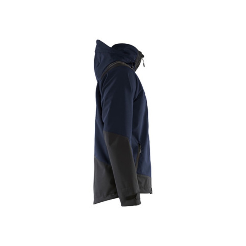 BLAKLADER Jacket | 4749 Dark Navy Blue Hooded Jacket with Water Repellent and in Softshell