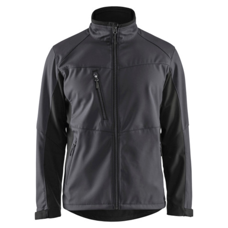 BLAKLADER Jacket | 4950 Mens Mid Grey Jacket with Full Zip in Softshell