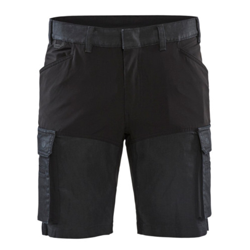 BLAKLADER Shorts | 1437 Mens Industry Stretch Navy Blue Shorts with Scratch Free Denim with Stretch