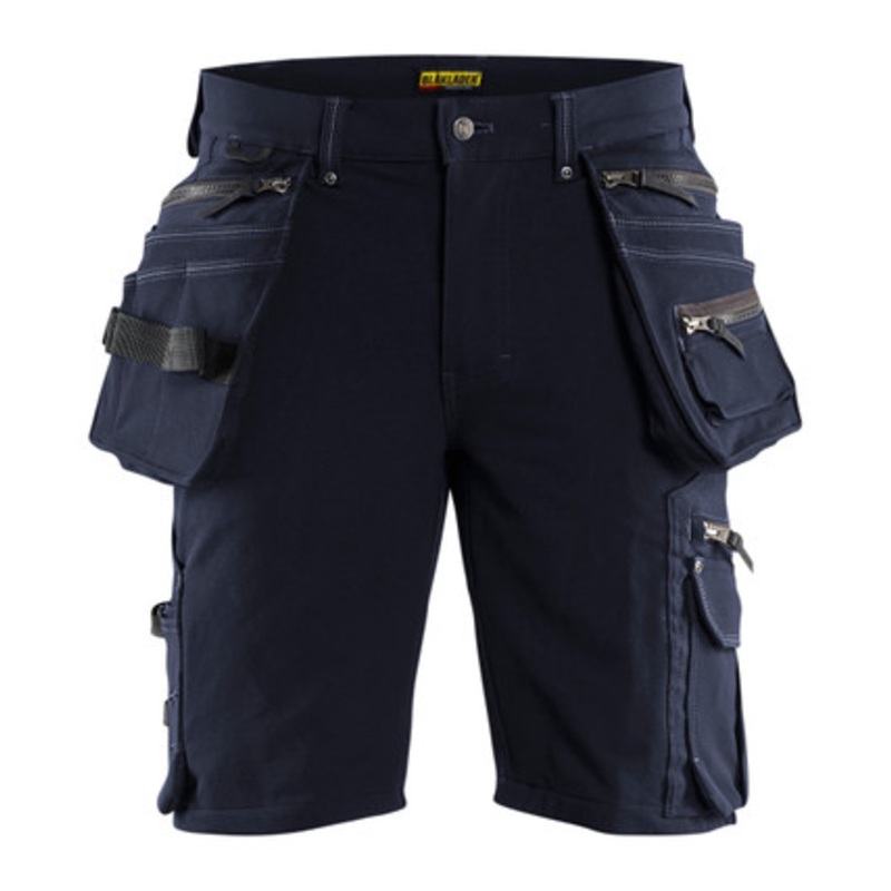 BLAKLADER Shorts | 1988 Mens Craftsman Dark Navy Blue Shorts with Holster Pockets 4-Way Stretch – ON SALE