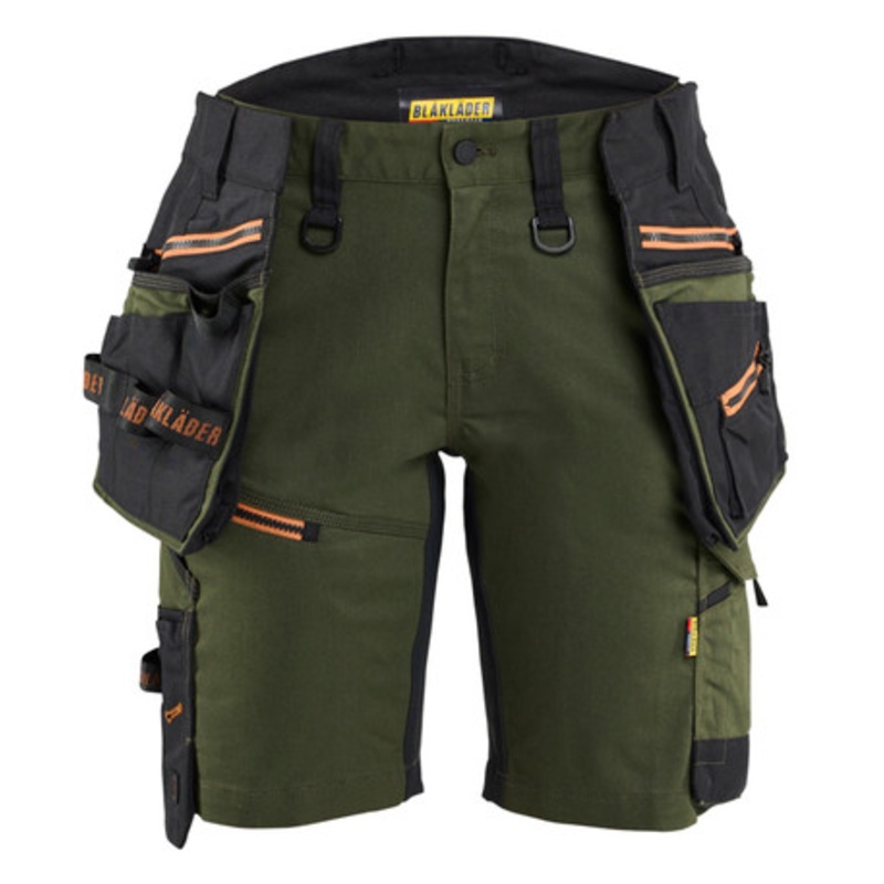 BLAKLADER Shorts | 7175 Forest Green  Womens Shorts with Detachable Holster Pockets and in 2-Way Stretch
