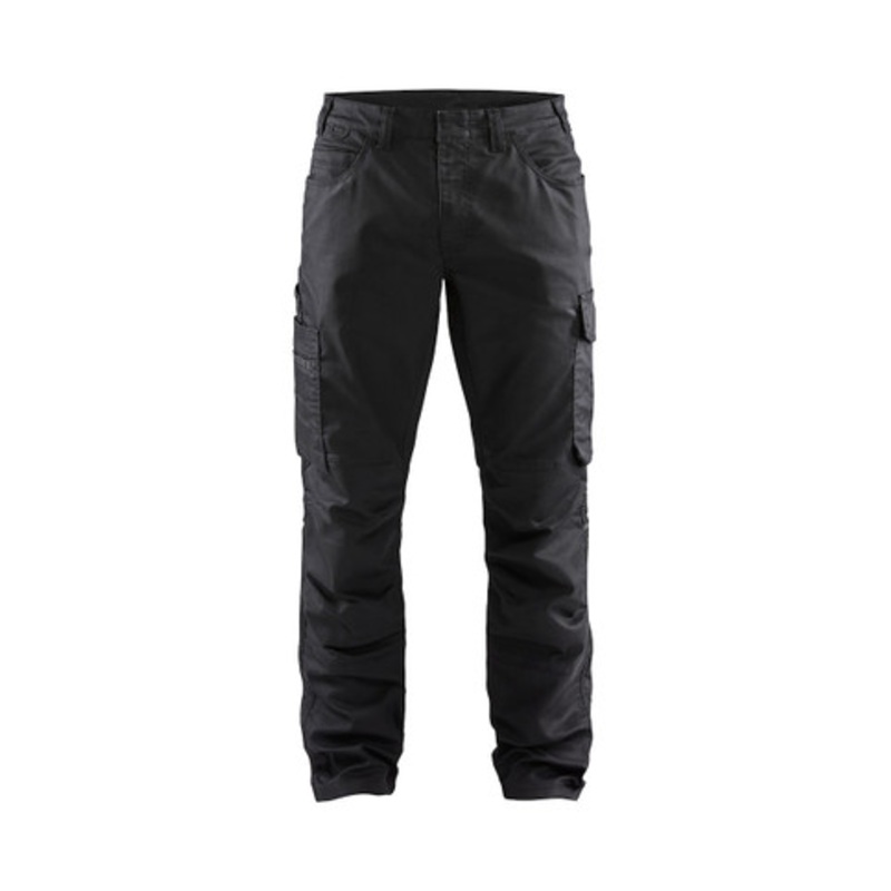 BLAKLADER Trousers | 1439 Black Service Trousers Scratch Free in Denim with Stretch