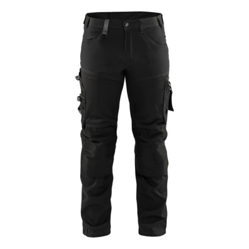 BLAKLADER Trousers | 1799 Craftsman Black Trousers with Kneepad Pockets and Canvas with Stretch