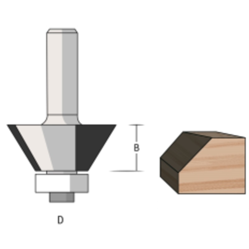 FAMAG Router Bits | 3118 CHAMFER Milling Router Bits with 8mm Shank