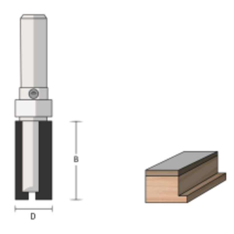 FAMAG Router Bits | 3157 STRAIGHT Tracing Router Bits with 8mm Shank