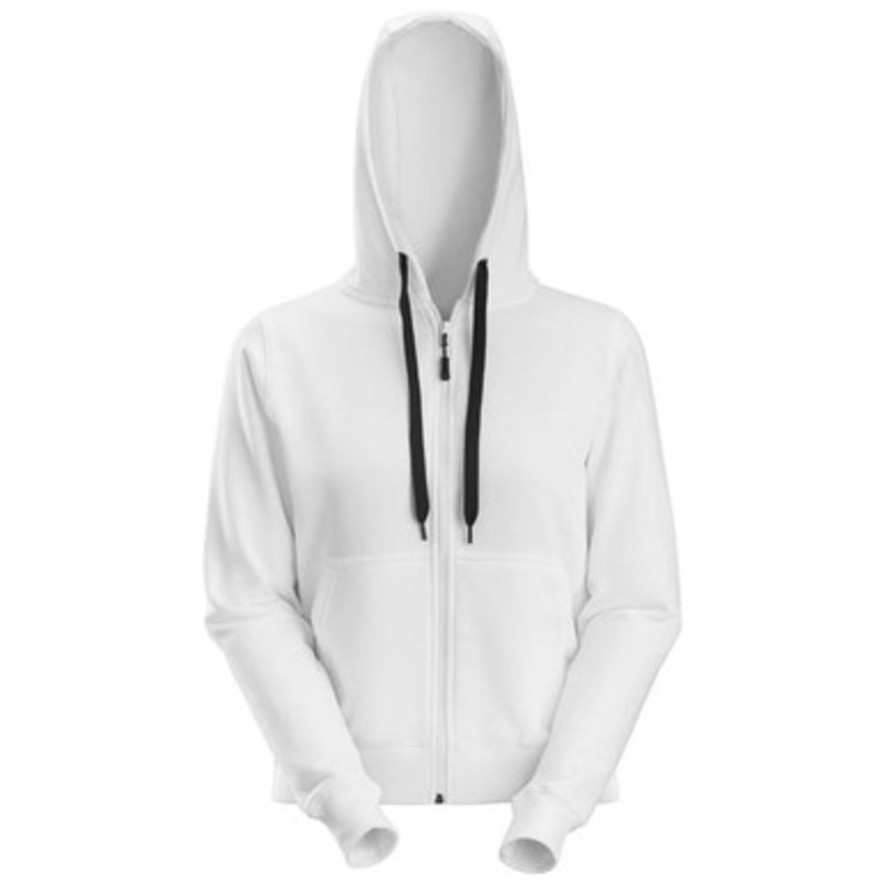 SNICKERS Hoodie  | 2806 Womens White Full Zip Hoodie in Cotton-SALE