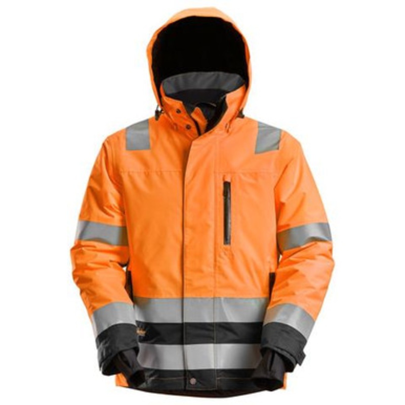 SNICKERS Jacket | 1132 High Vis Orange / Black 37.5 Winter Insulated Jacket with Reflective Tape Polyester Waterproof