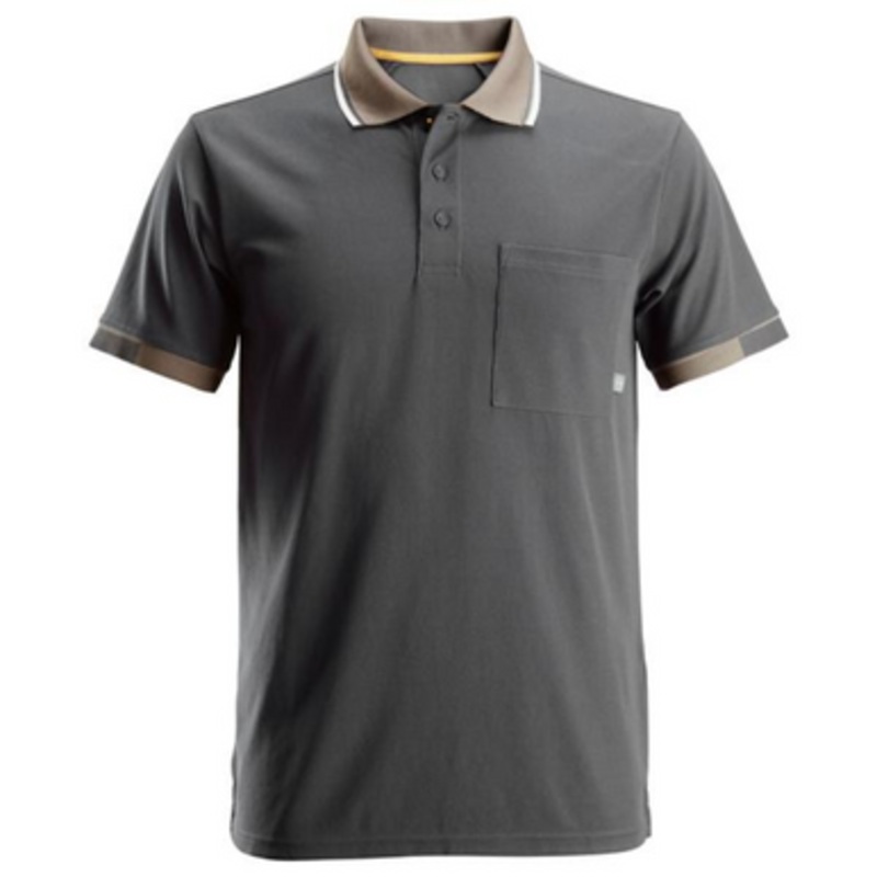 SNICKERS Polo Shirt  | 2724 Mid Grey Short Sleeve 37.5 Performance Polo Shirt with  Polyester