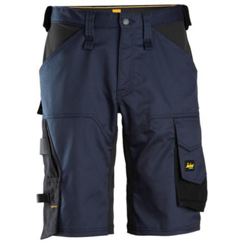 SNICKERS Shorts | 6153 Mens Allround Work Navy Blue Shorts with Cotton with Stretch