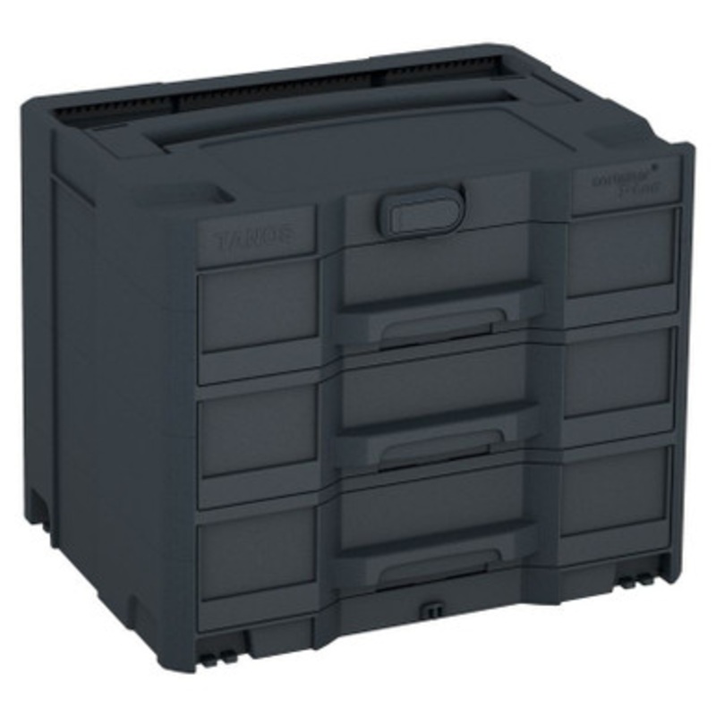 TANOS Systainer3 | M337 Anthracite Systainer3 SORTAINER/3 with 3 Drawers
