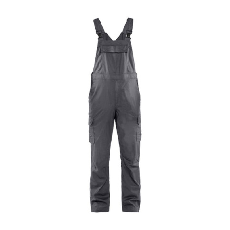 BLAKLADER Overalls | 2666 Industry Mid Grey Overalls with Braces and Knee Pad Pockets in Scratch Free Cotton