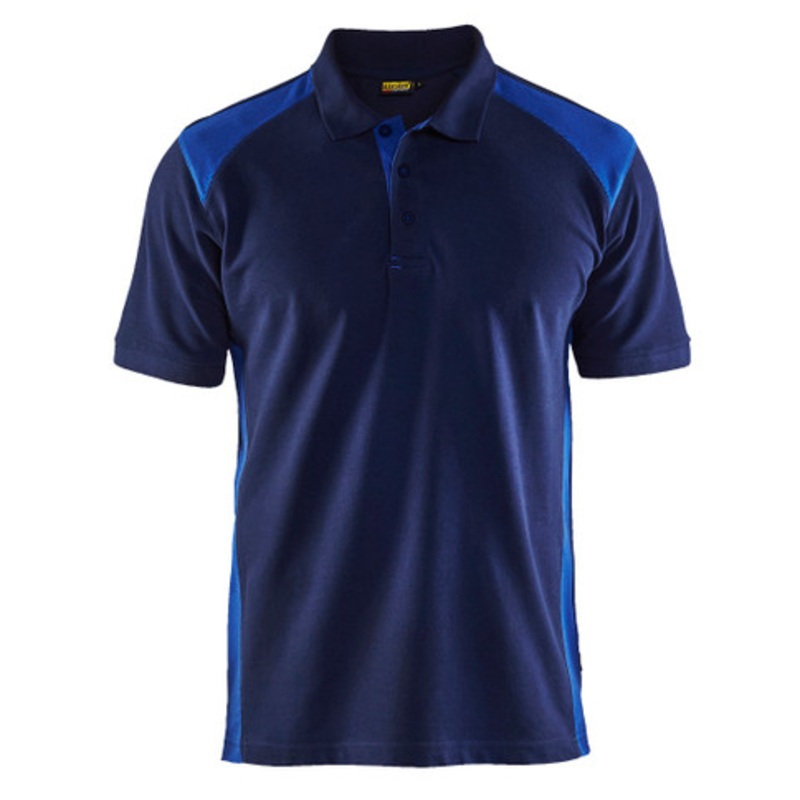BLAKLADER Polo Shirt  | 3324 Navy Blue / Blue Polo Shirt in Cotton
