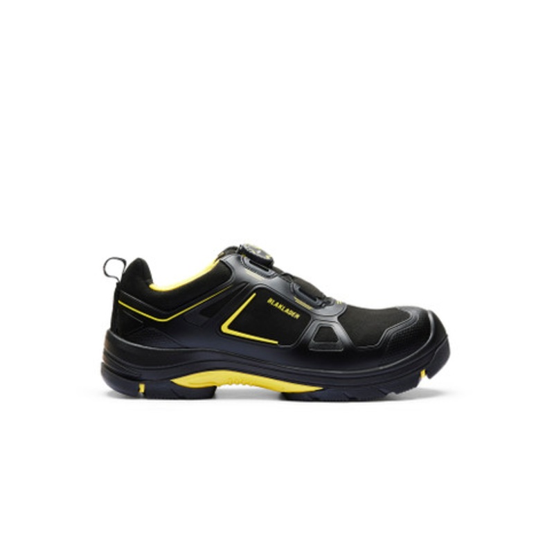 BLAKLADER Safety Shoes  | 2471 GECKO Black / Yellow Freelock System Work Shoes