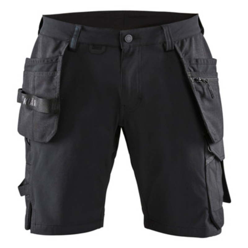 BLAKLADER Shorts | 1520 Craftsman Black Shorts with Holster Pockets 4-Way Stretch