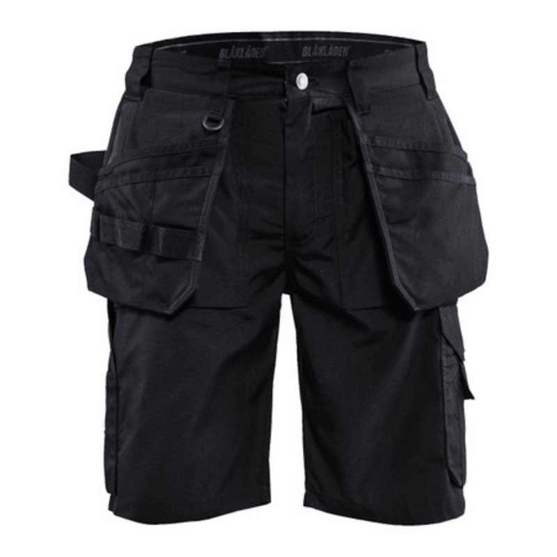BLAKLADER Shorts | 1526 Craftsman Black Shorts with Holster Pockets Durable Poly/Cotton Blend