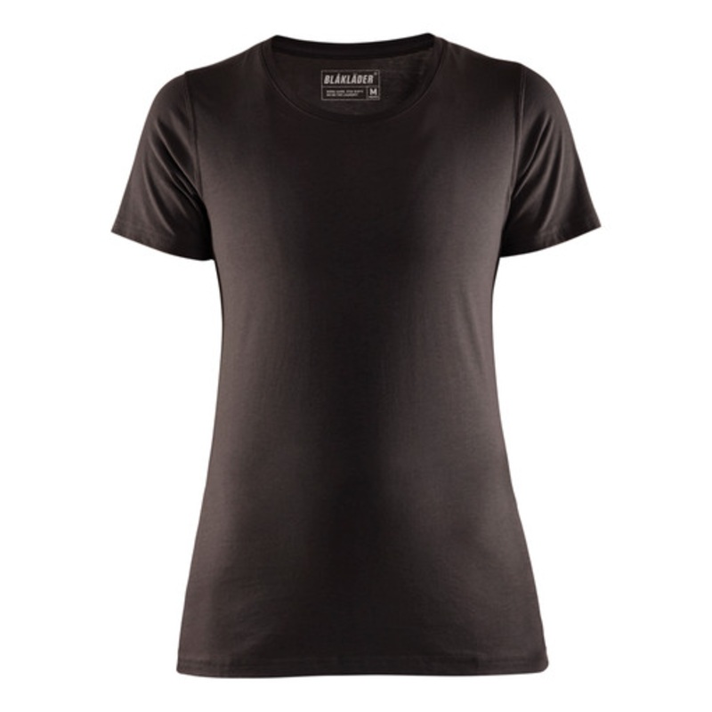 BLAKLADER T-Shirt | 3334 Dark Grey Womens T-Shirt with Round Neck and Classic Fit in Cotton