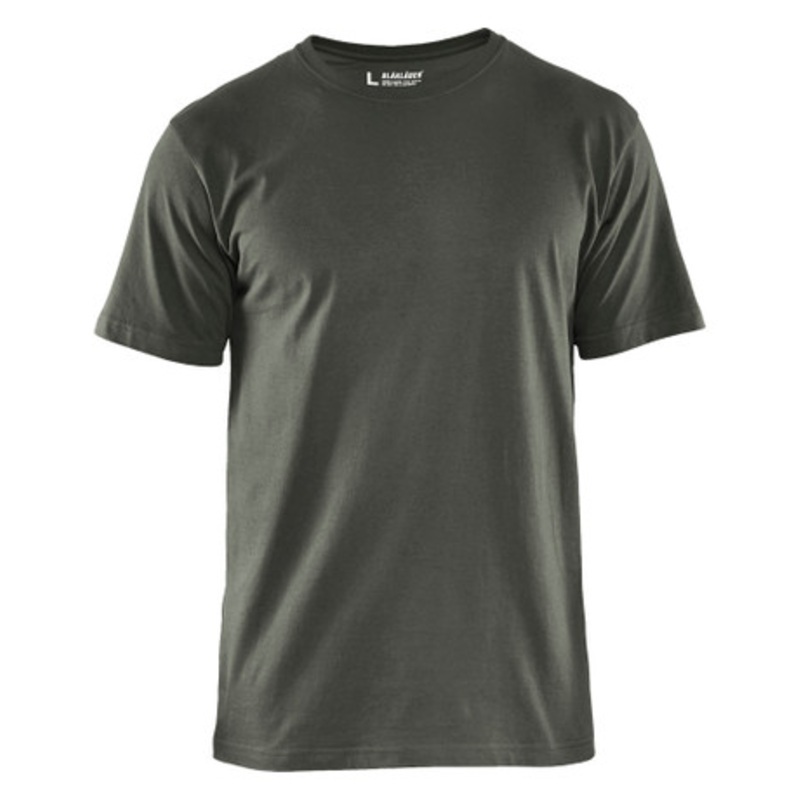 BLAKLADER T-Shirt  | 3525 Mens Army Green Classic T-Shirt in Cotton