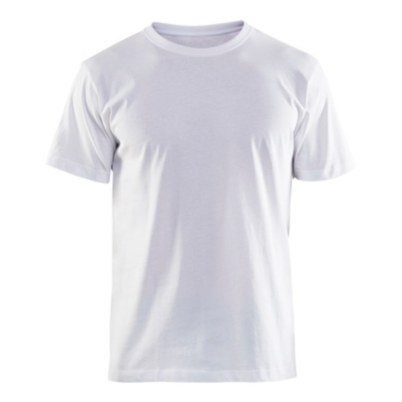BLAKLADER T-Shirt  | 3535 White Classic T-Shirt with Durable Poly/Cotton Blend