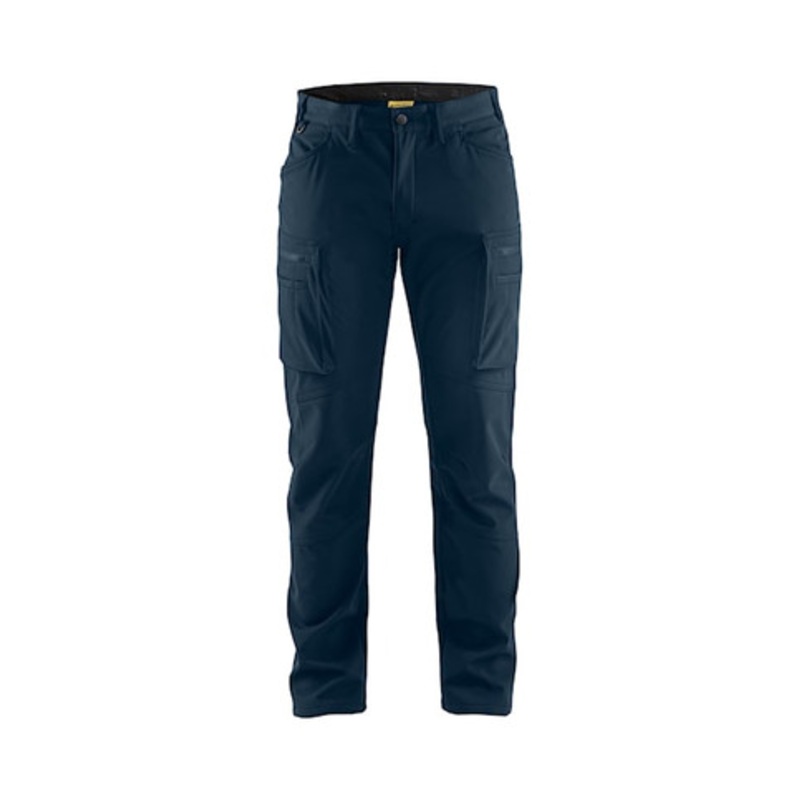 BLAKLADER Trousers | 1477 Mens Winter Service Dark Navy Blue Trousers with Softshell