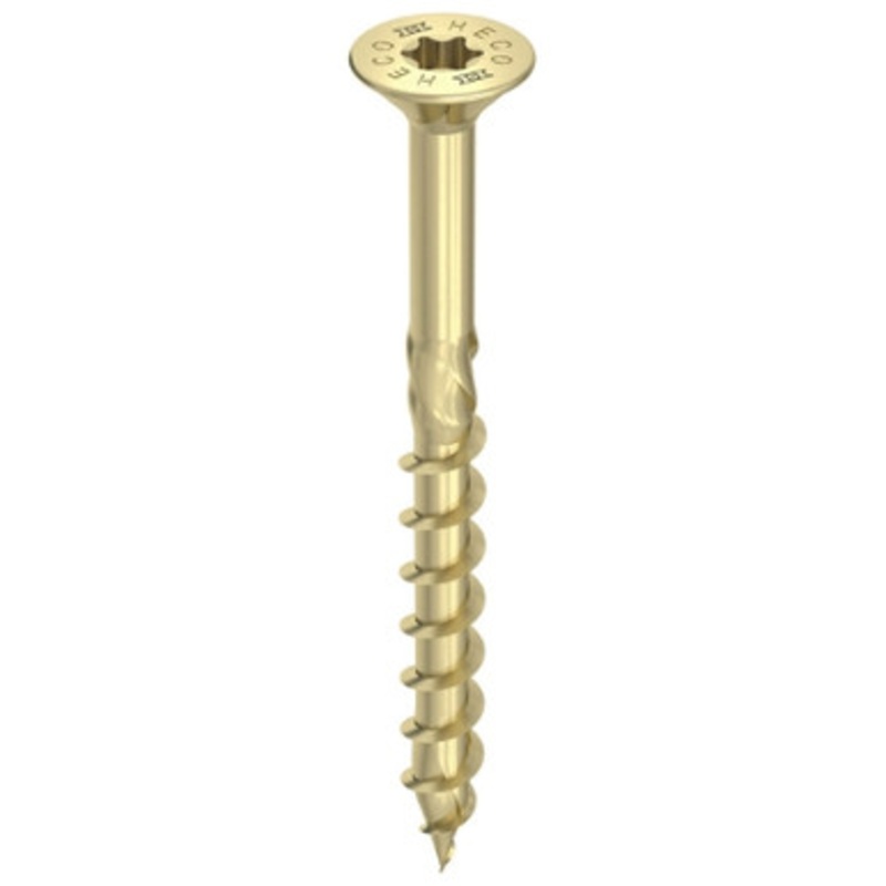 HECO Screws | 3.5mm Countersunk Head Screws  HD20 with Partial Thread in Yellow Zinc