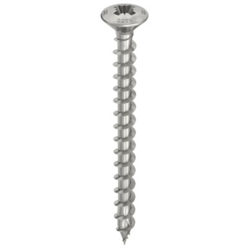 HECO Screws | 5mm Raised Countersunk Head Screws PZ2 with Full Thread in A2 304 Stainless Steel