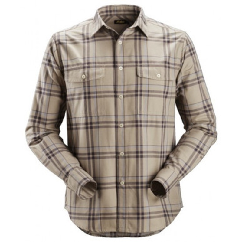 SNICKERS Shirt | 8502 Khaki Ruffwork Lined Shirt with Flannel-SALE