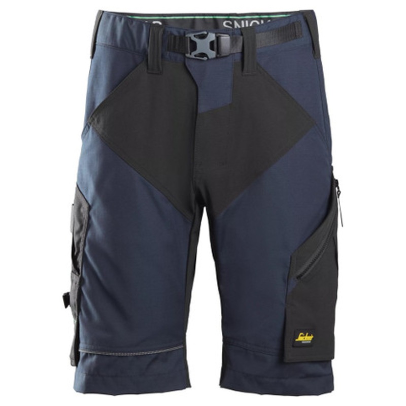 SNICKERS Shorts | 6914 Navy Blue FlexiWork Shorts with Ripstop and in Polyester