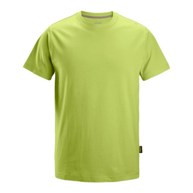 SNICKERS T-Shirt | 2502 Lime Green AllroundWork T-Shirt with Round Neck and in Cotton