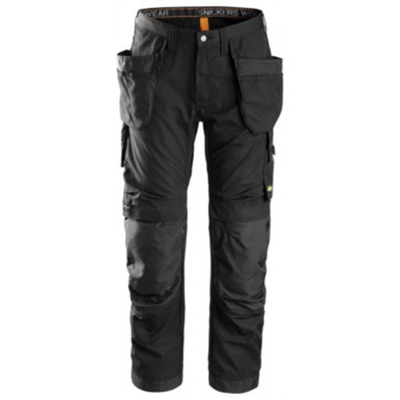 SNICKERS Trousers | 6201  Allround Work Black Trousers with Holster Pockets and Kneepad Pockets Cordura