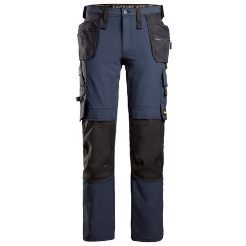 SNICKERS Trousers | 6271 Navy Blue AllroundWork Trousers with Holster Pockets and Kneepad Pockets in 4-Way Stretch