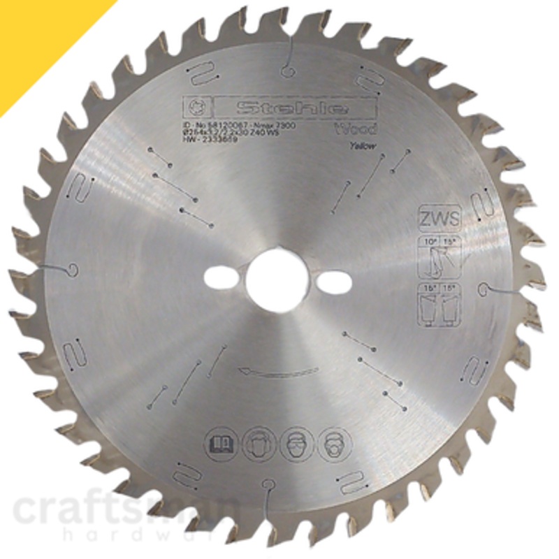 STEHLE Circular Saw Blade | ZWS 254mm/30mm Bore Circular Saw Blade, for Solid Timber