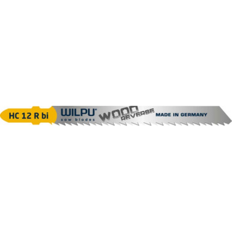 WILPU Jigsaw Blade | HC 12 R bi 75mm Reverse Cut Jigsaw Blade, for Solid Timber