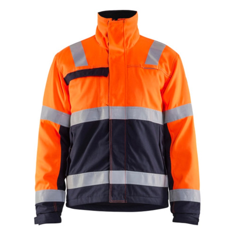 BLAKLADER Jacket | 4069 High Vis Orange Multinorm Jacket with Flame Resistant and Anti-Static in Inherent Modacrylic