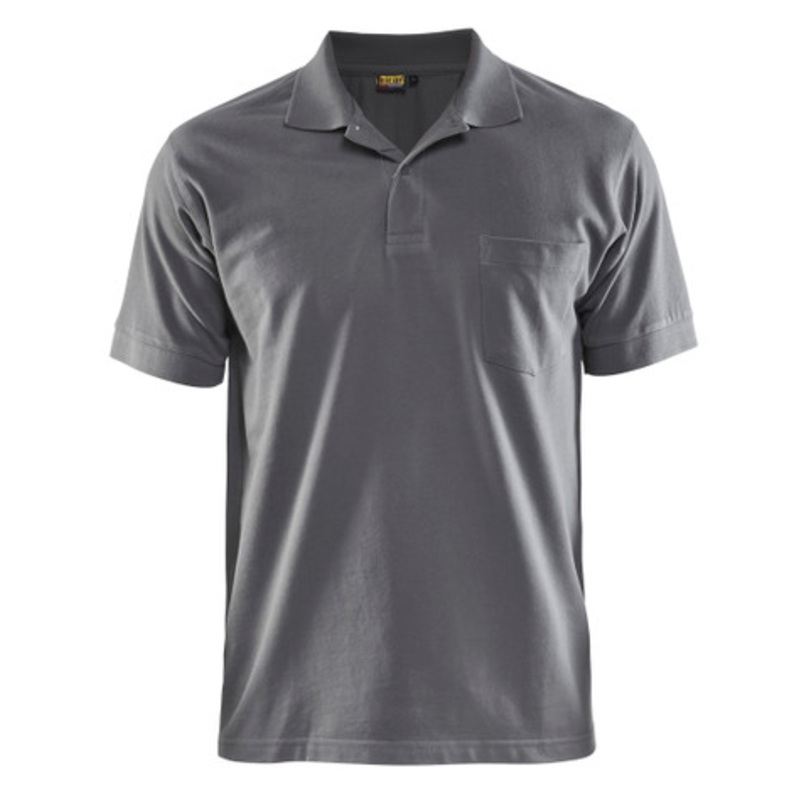 BLAKLADER Polo Shirt  | 3305 Mens Grey Polo Shirt with Cotton