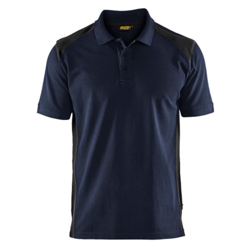 BLAKLADER Polo Shirt  | 3324 Dark Navy Blue / Black Polo Shirt in Cotton