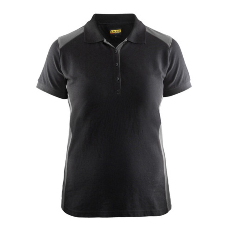 BLAKLADER Polo Shirt  | 3390 Womens Black / Grey Profile Polo Shirt with Durable Poly/Cotton Blend