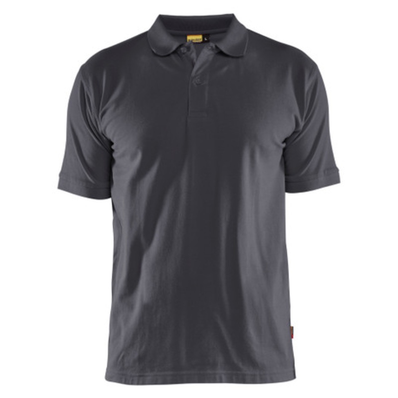 BLAKLADER Polo Shirt  | 3435 Mens Mid Grey Profile Polo Shirt in Cotton
