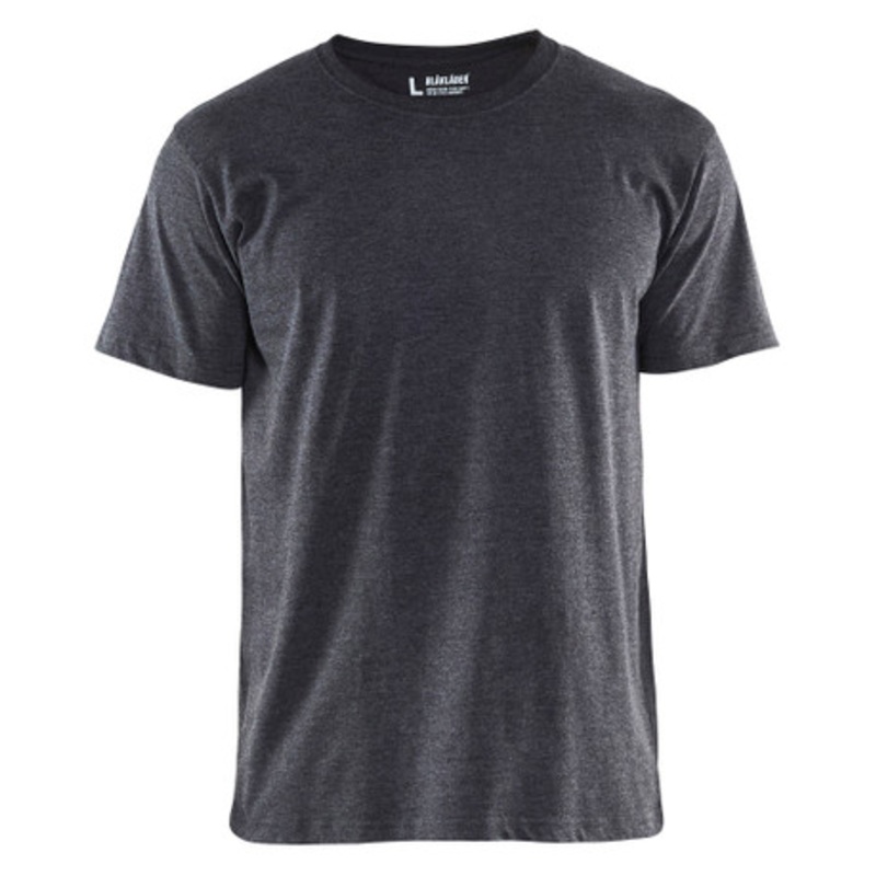 BLAKLADER T-Shirt  | 3525 Mens Black Melange Classic T-Shirt in Cotton