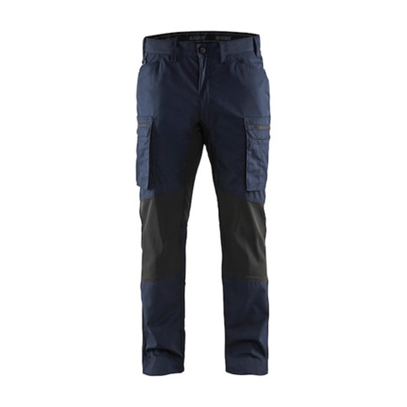 BLAKLADER Trousers | 1459 Service Stretch Dark Navy Blue Trousers with Polyester